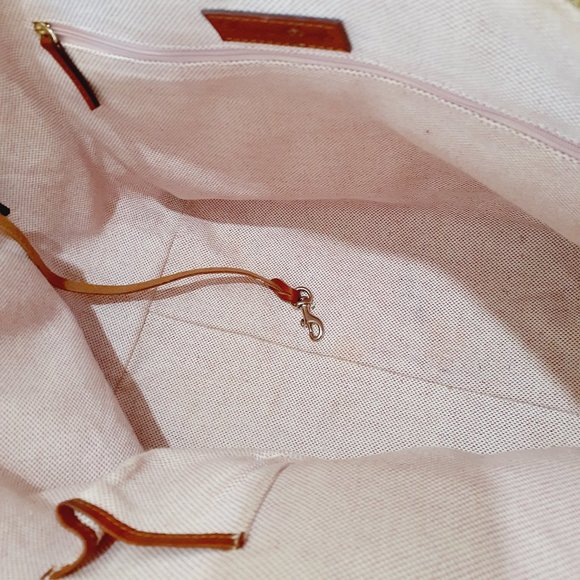 Dooney & Bourke Red Tote with Brown Accents - Picture 10 of 16